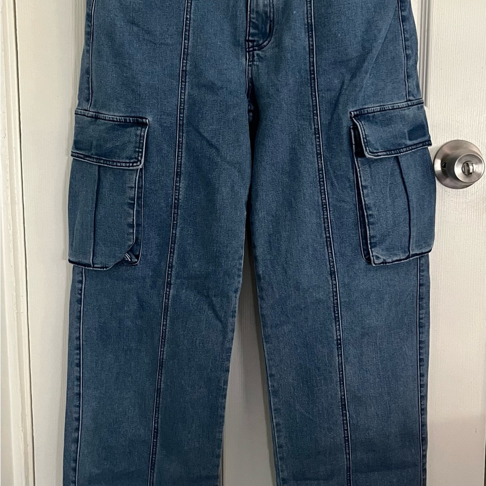 Wimen Blue Cargo Pants